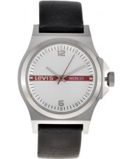 Levis L007GICWRB Ladies Silver Dial Black Leather Strap Watch
