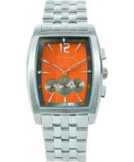 Ted Baker TE3010 Mens Orange Dial Stainless Steel Bracelet Watch