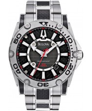 Bulova 96B156 Mens PRECISIONIST Black Silver Watch