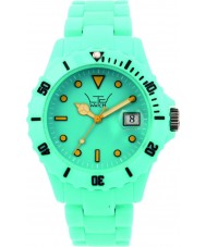 LTD Watch LTD-120119 Unisex Plastic 3 Hand Watch With Turquoise Dial And Strap