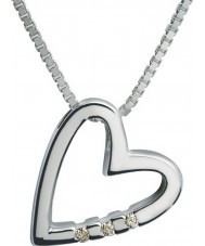 Hot Diamonds DP007 Ladies Addicted To Love Head Over Heels Silver Pendant
