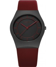 Bering Time Ceramic Red Calfskin Watch