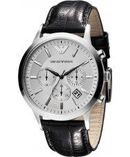 Emporio Armani AR2432 Mens Classic Silver Black Watch
