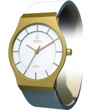 Obaku V123LGIRW Ladies Harmony White Leather Strap Watch