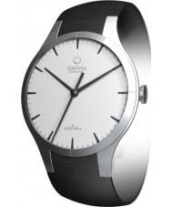 Obaku V100LCCRB Ladies Harmony White Black Steel Watch