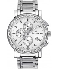 Bulova 96E03 Mens Diamond All Silver Chronograph Watch