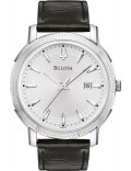 Bulova 96B120 Mens Dress Silver Black Watch