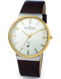Skagen 355XLGLD Mens White Brown Watch