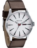 Nixon A105-1100 Mens Sentry Leather White Watch