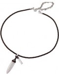 Police 20792PLB01 SS and IP Feather Pendant