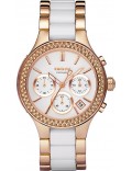 DKNY NY8183 Ladies Ceramix Chronograph Rose Gold Watch