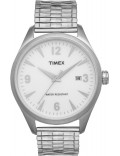 Timex Originals T2N529 Mens Originals White Dial Steel Expander Watch