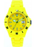 LTD Watch LTD-050123 Unisex Plastic 3 Hand Watch With Yellow Dial And Yellow Strap