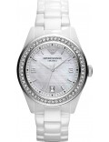 Emporio Armani AR1426 Ladies Ceramica All White Watch