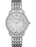 Bulova 96R146 Ladies Diamonds Silver White Watch