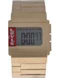 Levis L017GU-6 Unisex Digital Gold Plated Steel Bracelet Chronograph Watch