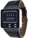 01 THE ONE TV102B1 Mens TV Black Leather Strap Watch