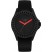 LTD Watch Unisex Limited Edition Black Dial Red Hands Rubber Strap Watch