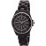 Kahuna Ladies Black Polycarbonate Bracelet Round Stainless Steel Head Casing White Dial With Diamante Watch