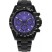 LTD Watch Unisex Purple Dial And Black Strap Chronograph Watch
