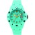 LTD Watch Unisex Plastic 3 Hand Watch With Turquoise Dial And Strap