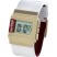 Levis Unisex Digital Display White Leather Strap Watch Levis Unisex Digital Display White Leather Strap Watch