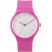 LTD Watch Unisex Limited Edition White Dial And Pink Pu Strap Watch