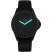 LTD Watch Unisex Limited Edition Black Dial Turquoise Hands Rubber Strap Watch