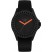LTD Watch Unisex Limited Edition Black Dial Orange Hands Rubber Strap Watch