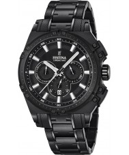 Festina Mens Chrono Bike Black Steel Chronograph Watch